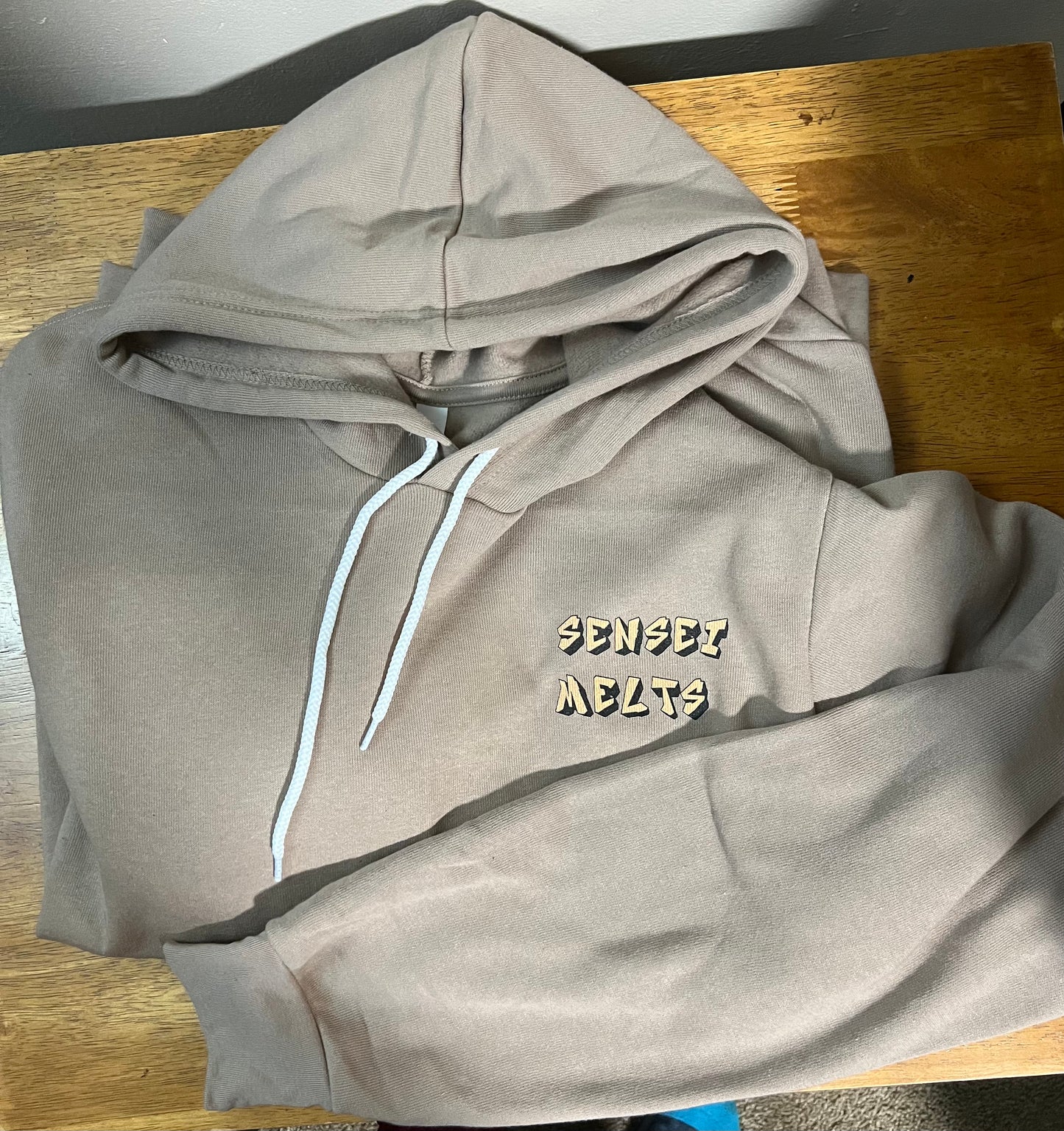 Sensei Melts Logo - Tan Hoodie ( Large )