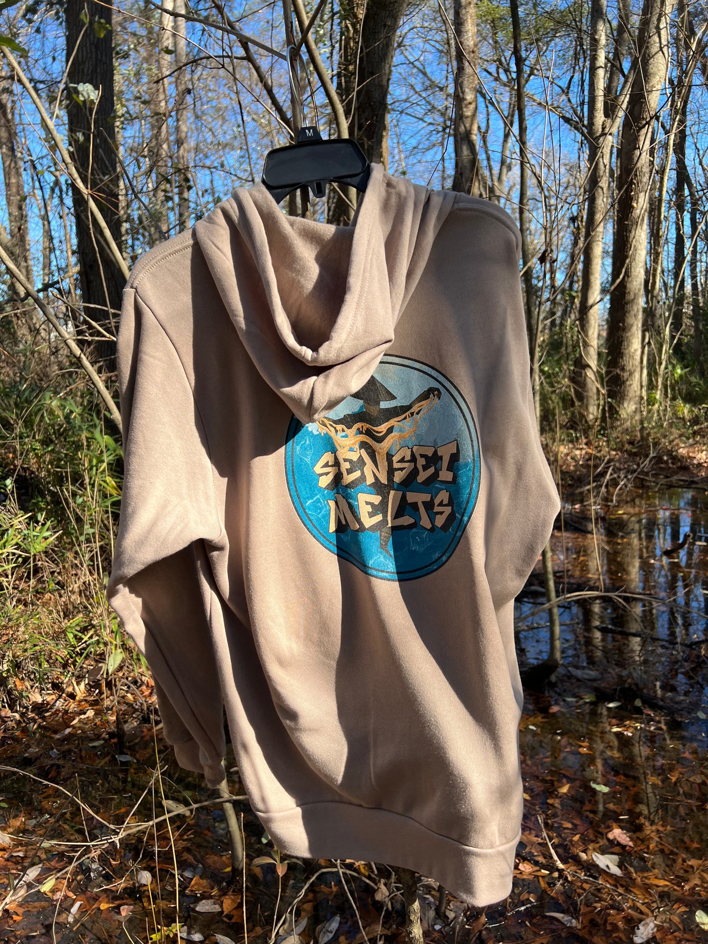 Sensei Melts Logo - Tan Hoodie ( Large )