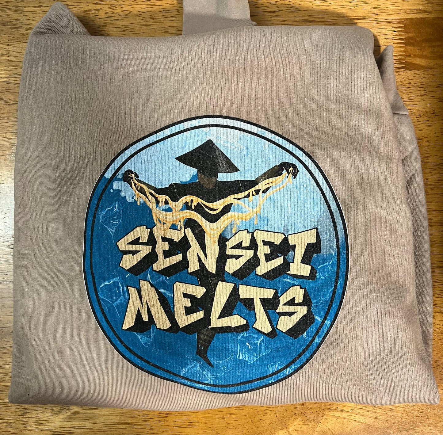 Sensei Melts Logo - Tan Hoodie ( Large )